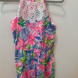 Lilly Pulitzer Pink and Blue Floral Jumpsuit